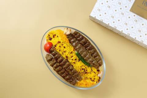 كباب إيراني مع أرز