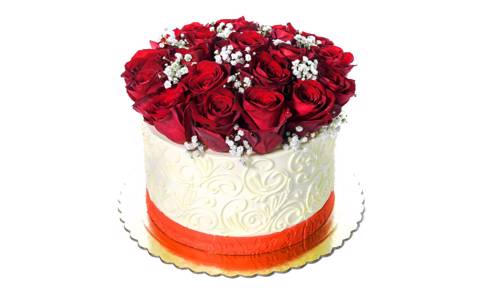 كيكة الورد الأحمر
