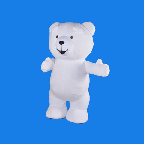 Inflatable White Bear Mascot