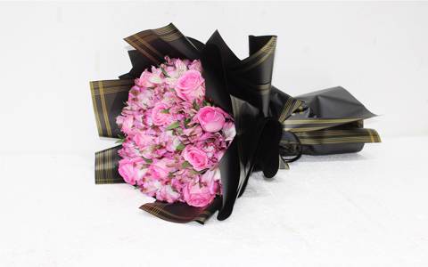 Pink Rose Alstroemeria Bouquet