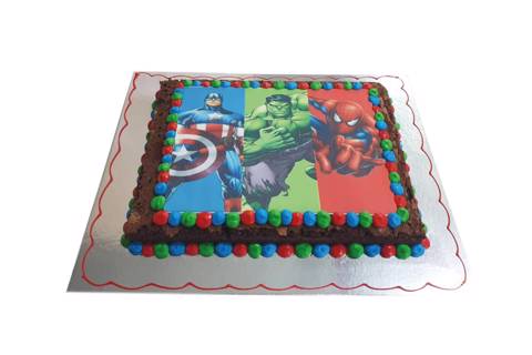 Brownie Super Heroes Cake