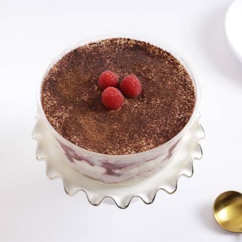 Creamy Raspberry Tiramisu Trifle - Medium