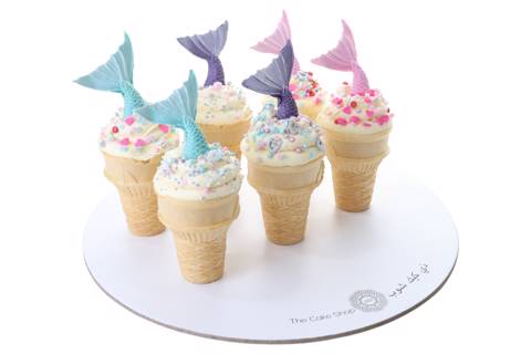 Cone Mermaid Cupcakes