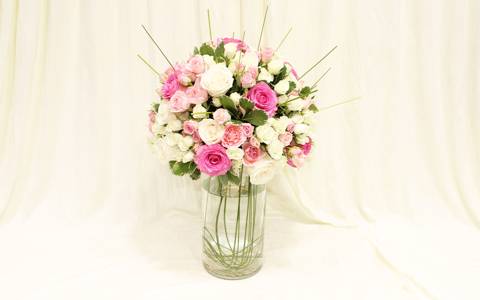 Mixed Roses & Baby Roses Vase