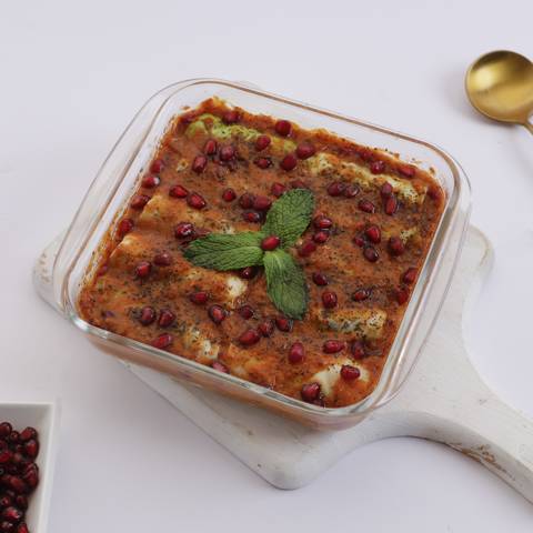 Vegan Stuffed Cabbage with Eggplant & Pomegranate