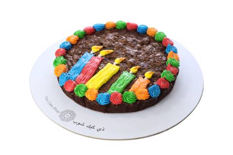 Brownie Birthday Candle Cake