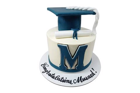 Letter Graduation Cake