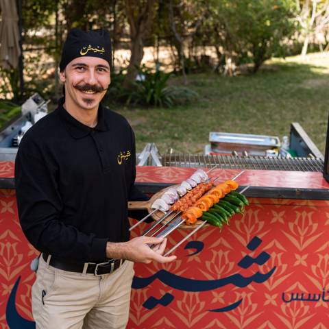 ستيشن المشويات ل٤٠ شخص