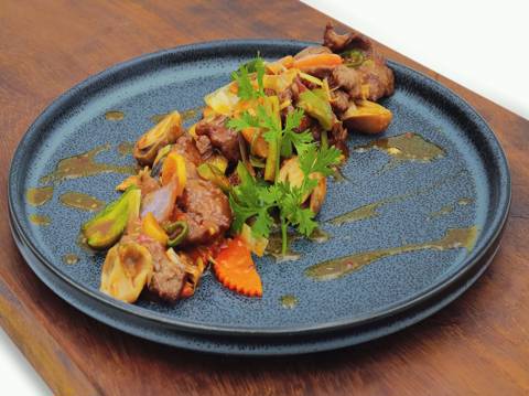 Fried Sliced Beef with Leeks & Chili - Small