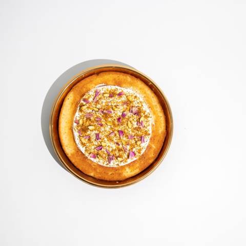 Saffron Lychee Milk Cake