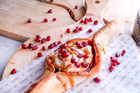 Beetroot with Labneh Pide