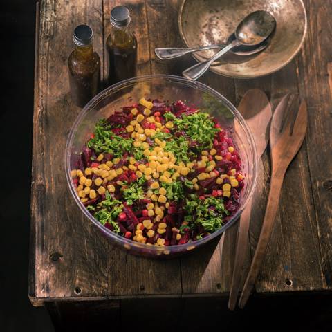 Beetroot Salad with Corn