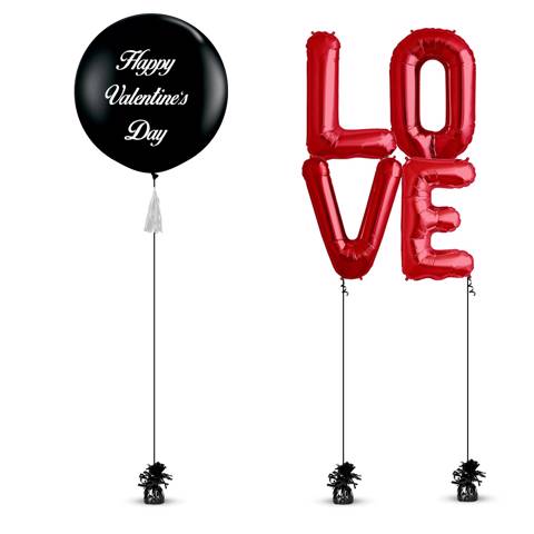 بالون الحب الكبير (أحمر)