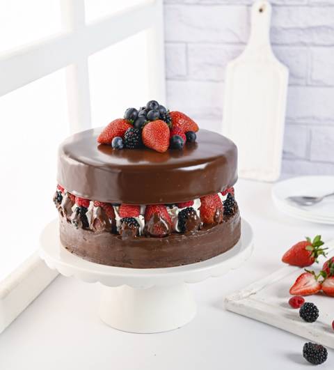 Black Forest with Berries Cake