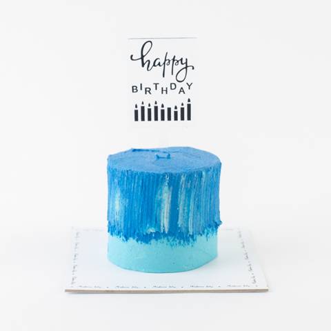 Blue Waterfall Cake