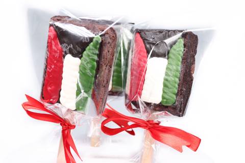 Brownie Flag Cake Pops