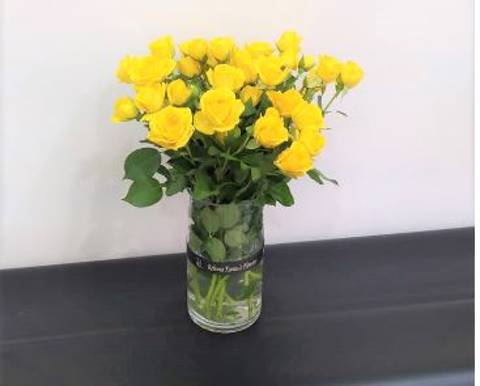 Yellow Rose Vase 2