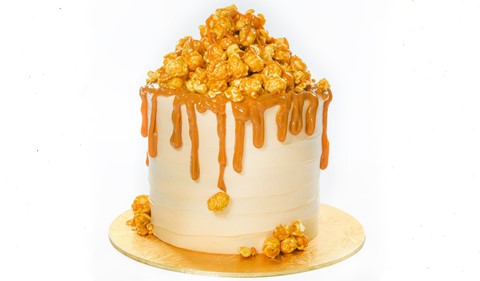 Caramel Popcorn Cake