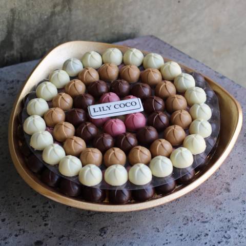Golden Sphre Chocolate Tray