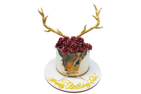 Deer Flower Cake