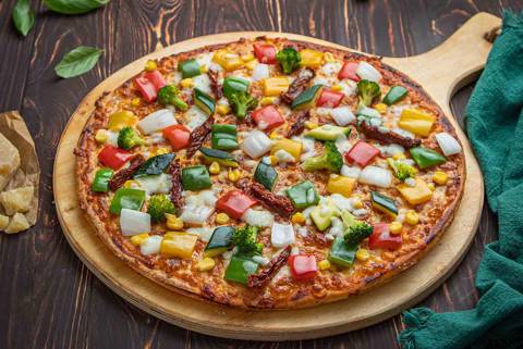 بيتزا المزرعة الخضراوات الطازجة