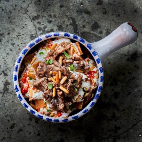 Fatteh with Lamb Necks