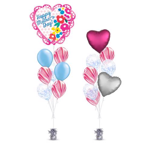 بالون قلب "عيد أم سعيد" باللغة الإنجليزية