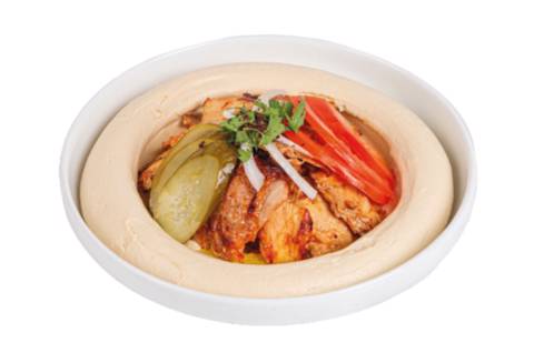 Hummus With Chicken or Meat Shawarma