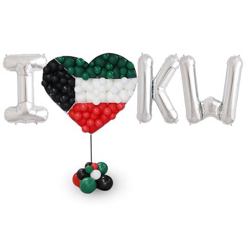 تمثال بالونات قلب الكويت