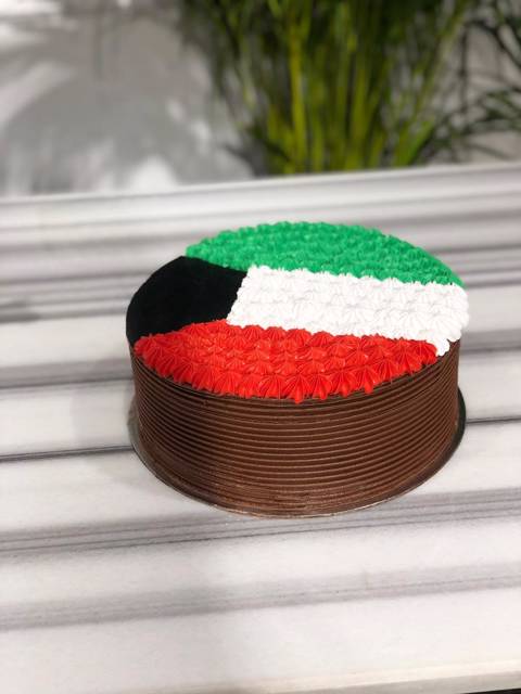 Chocolate Cake Kuwait Flag