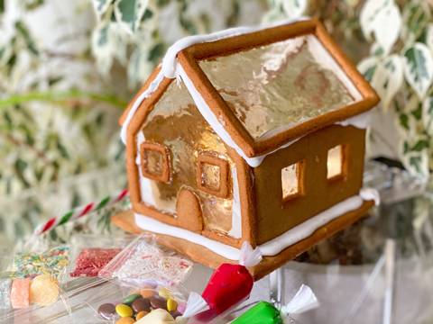 DIY Glass Gingerbread House