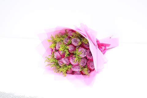 Purple Rose Solidago Mix Bouquet