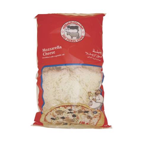 The Three Cows Shredded Mozzarella Cheese- 2kg