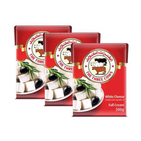 The Three Cows White Cheese Low Salt- Special Price - 3x200g