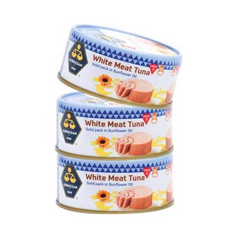 Alwazzan White Meat Tuna In Sun Flower Oil - 3x160
