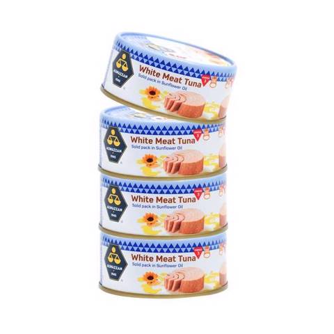 Alwazzan White Meat Tuna In Sun Flower Oil - 4x160