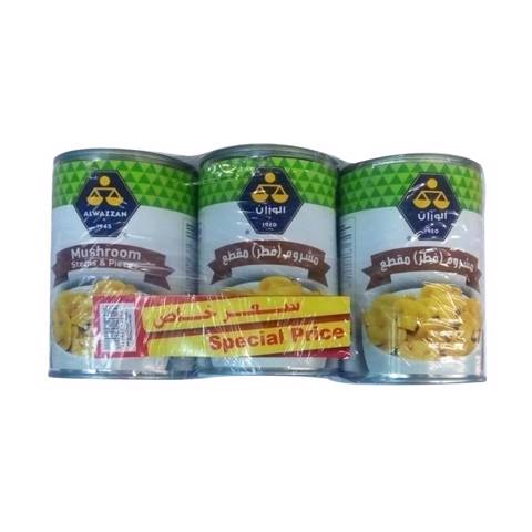 Alwazzan Mushroom Pieces& Stems - 3x400g