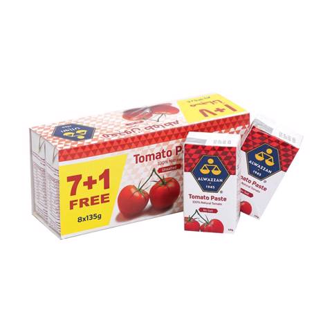 Alwazzan Tomato Paste(7+1free) X 135g