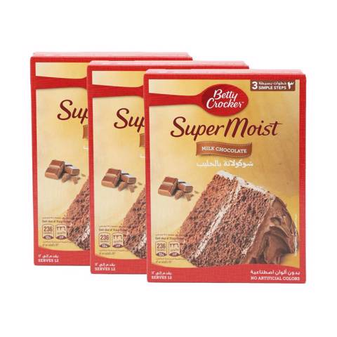 Betty Crocker Supermoist Milk Chocolate (Promotion)- 3x500g