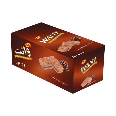 Want Biscuit Sandwich Chocolat 24x90g