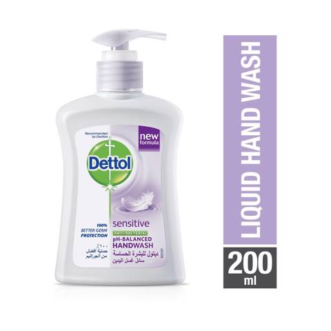 Dettol Sensitive Anti- Bacterial Liquid Hand Wash 200ml