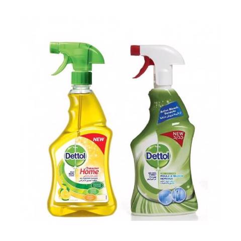 Dettol Healthy Home Lemon + Dettol Mould & Mildew Remover 20%Off - 2x500ml