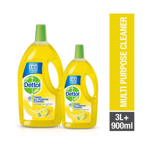Dettol Lemon Healthy Home All Purpose Cleaner 3l+900ml Free