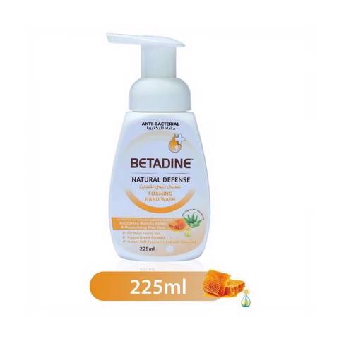 Betadine Natural Defense Hand Wash, Manuka Honey - 225 Ml