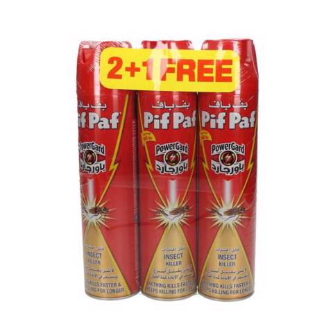 Pif Paf Power Guard Insect Killer 2+1free - 3x400ml