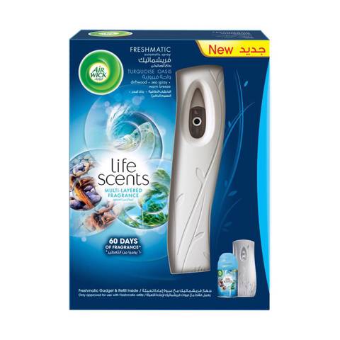 Air Wick Air Freshener Freshmatic Gadget And Turquoise Oasis 250ml