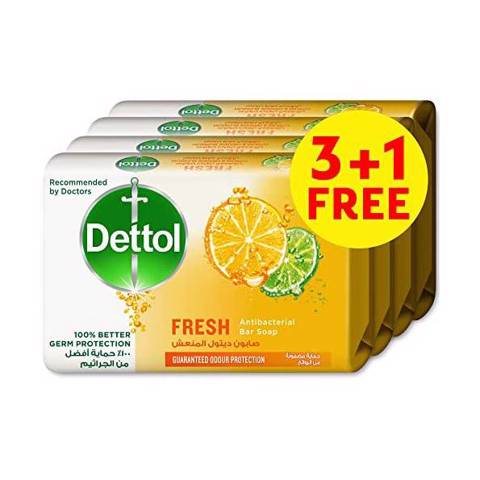 Dettol Soap Fresh(3+1free)- 4x120gm