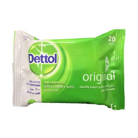 Dettol Anti Bacterial Wipes- 20's
