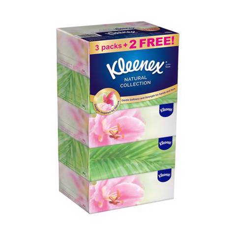 Kleenex Natural Collection 5 X 170 Sheet X 2 Ply White Facial Tissue