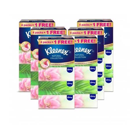 Kleenex Natural Collection (4+1free) X 170 Sheet X 2 Ply White Facial Tissue